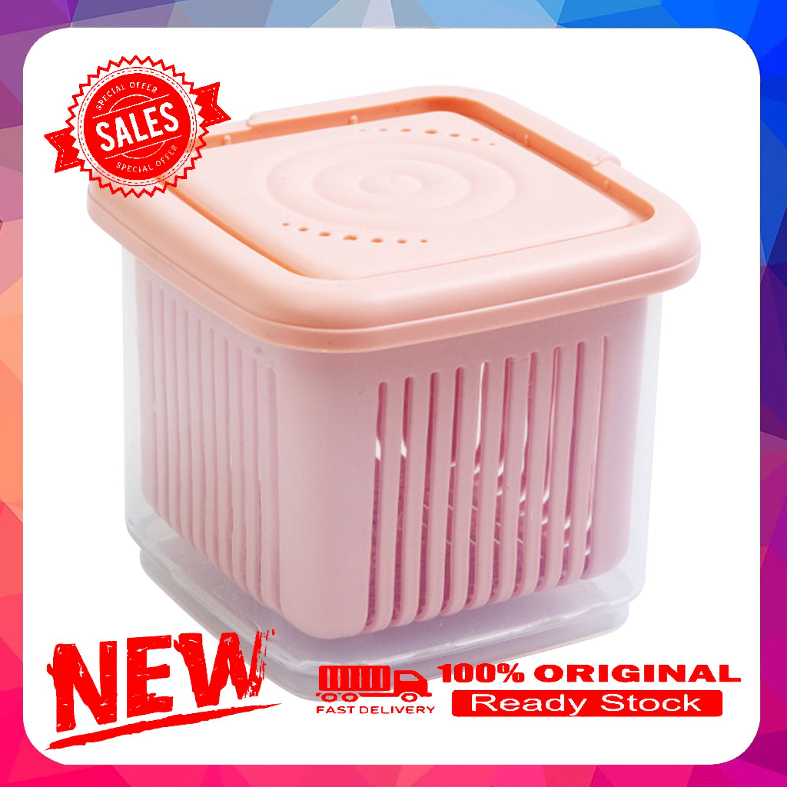 Storage Holder Multi-use Double Layer PP Kitchen Drainage Design Food Holder for Home