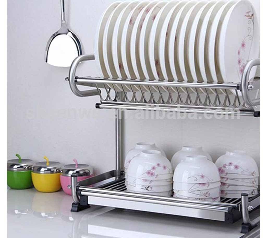 2 Layer Stainless Steel Dish Rack