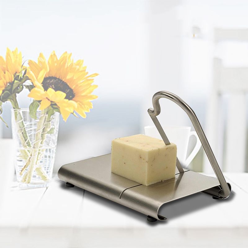 Individual 1Pcs Wire Cutting Cheese Slicer Cutter Kitchen Stainless Steel Board Butter Cutter Cheese Slice Cheese Cutting Knife Exquisite Product