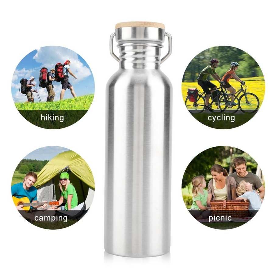 Stainless Steel Portable 350/500/750ml Thermos Camping Sport Drink Water Bottle