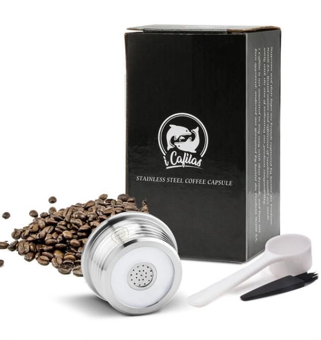 ICafilasStainless Steel Reu Coffee Capsule Refillable Coffee Capsules Cup Filter For Delta Q Machine