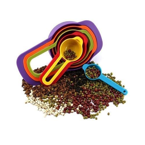 Colorful 6pcs Plastic Measuring Spoons Cup Combination Baking Tool Spoons Measuring Spoons Set