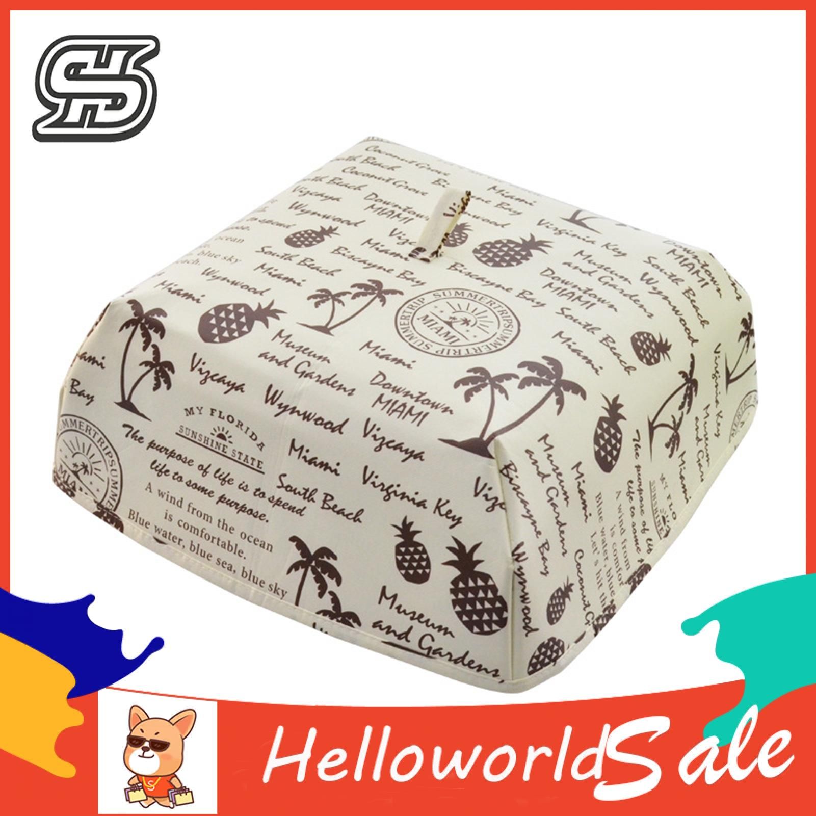 HelloWorld Leftover Dish Cover Insulated Fresh-keeping Foldable Food Cover