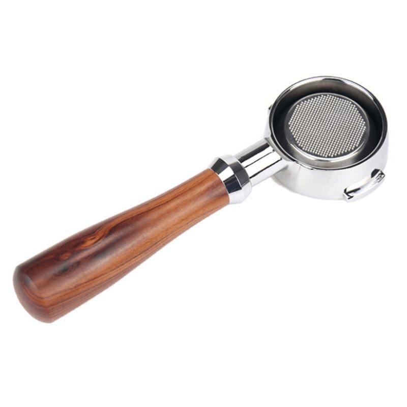 58mm Coffee Machine Filter Holder E61 Bottomless Portafilter with Wooden Handle Coffee tools coffee supplies