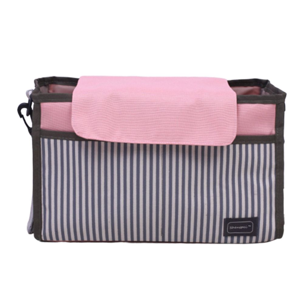 Portable Striped Baby Stroller Hanging Storage Bag Organizer Carriage Pouch
