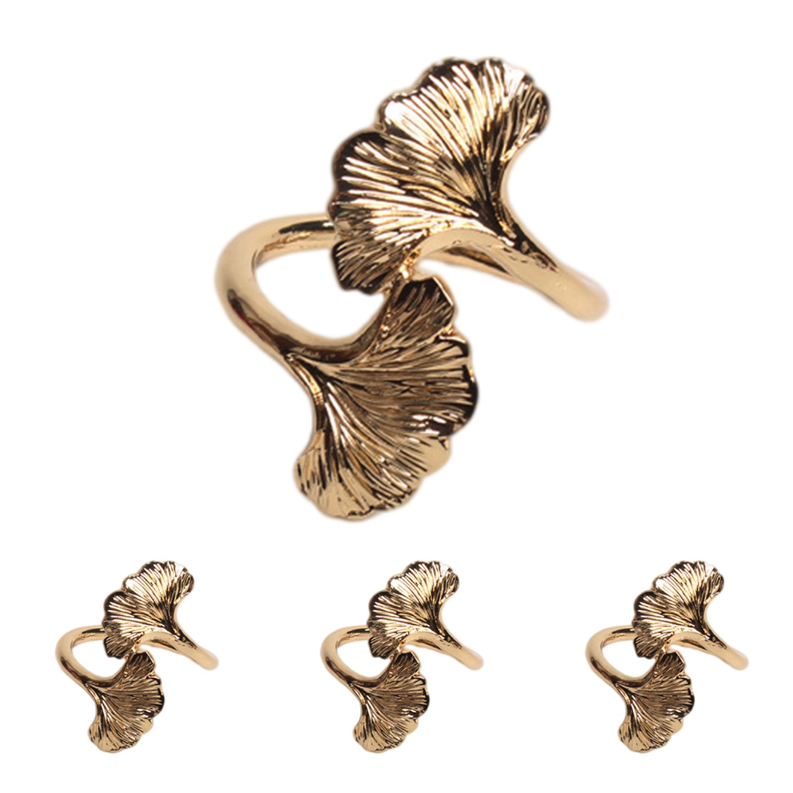 Ring Napkin Holders Snap-free kgo Leaf Shaped Napkin Buckles