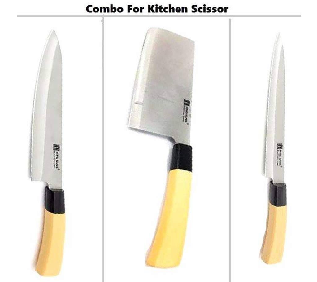 2 pc kitchen knife and meat cutting combo