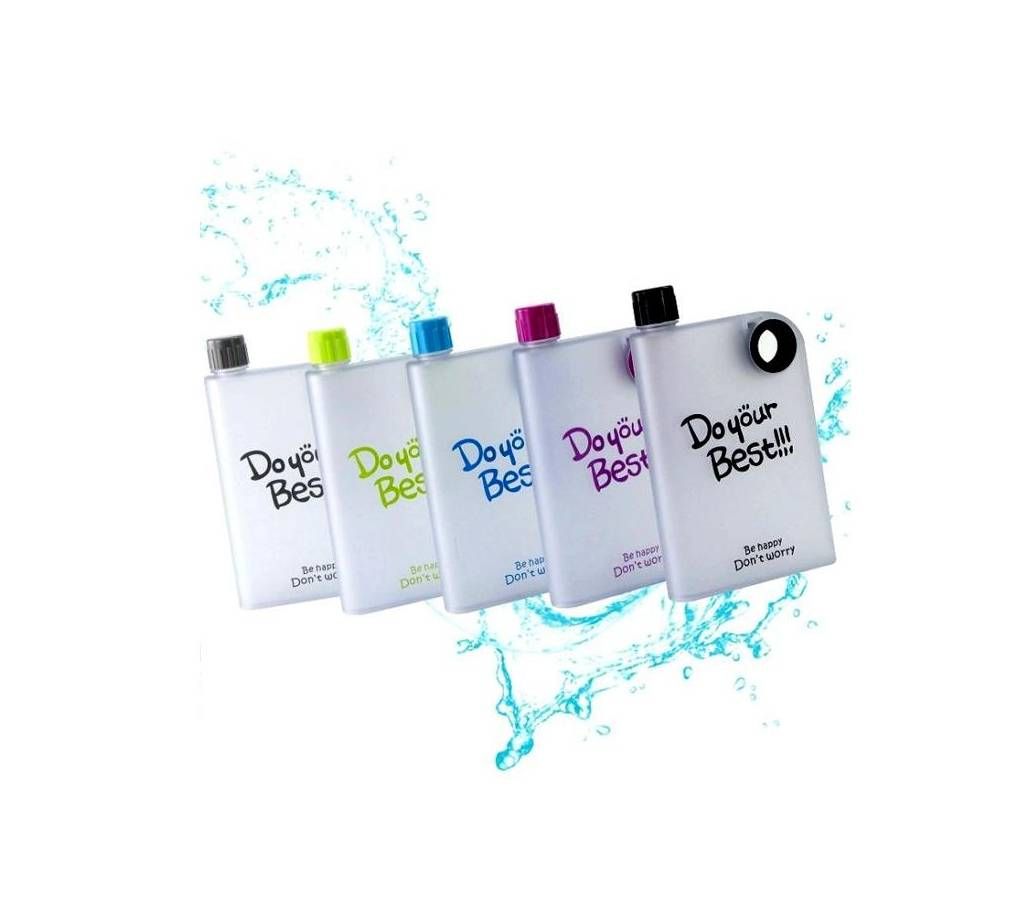Notebook Water Bottle - Multicolor - 380ml 1 piece 