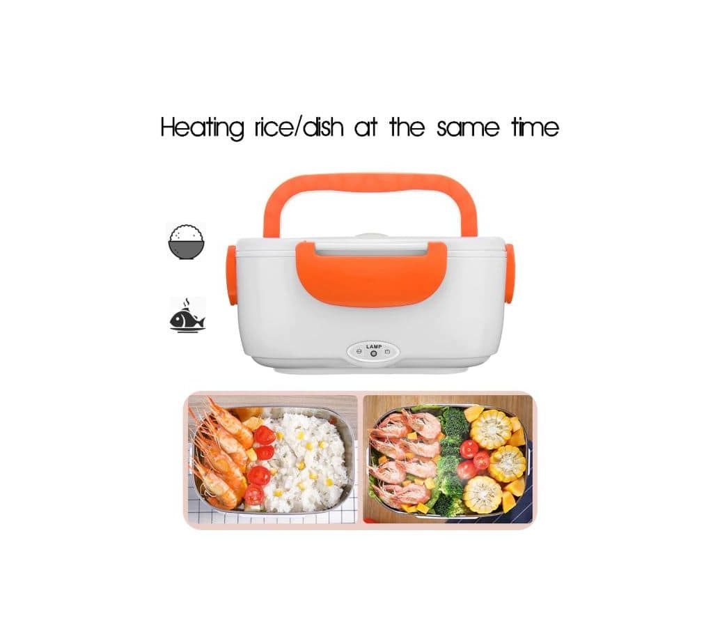 220V Plug for Electric Food Heat Plastic Heated Food Container Hot Meals Lunch Portable for School Office Heating Lunch Box
