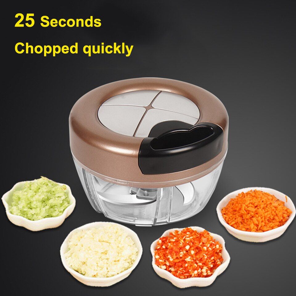 New Type Garlic Chopper Hand Speedy Vegetable Chopper Carrot Shredders Manual Meat Grinders Vegetable Tools Kitchen Acceessories-pink A