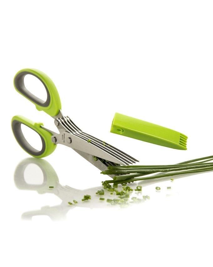 5 Blade Kitchen Scissors - Green