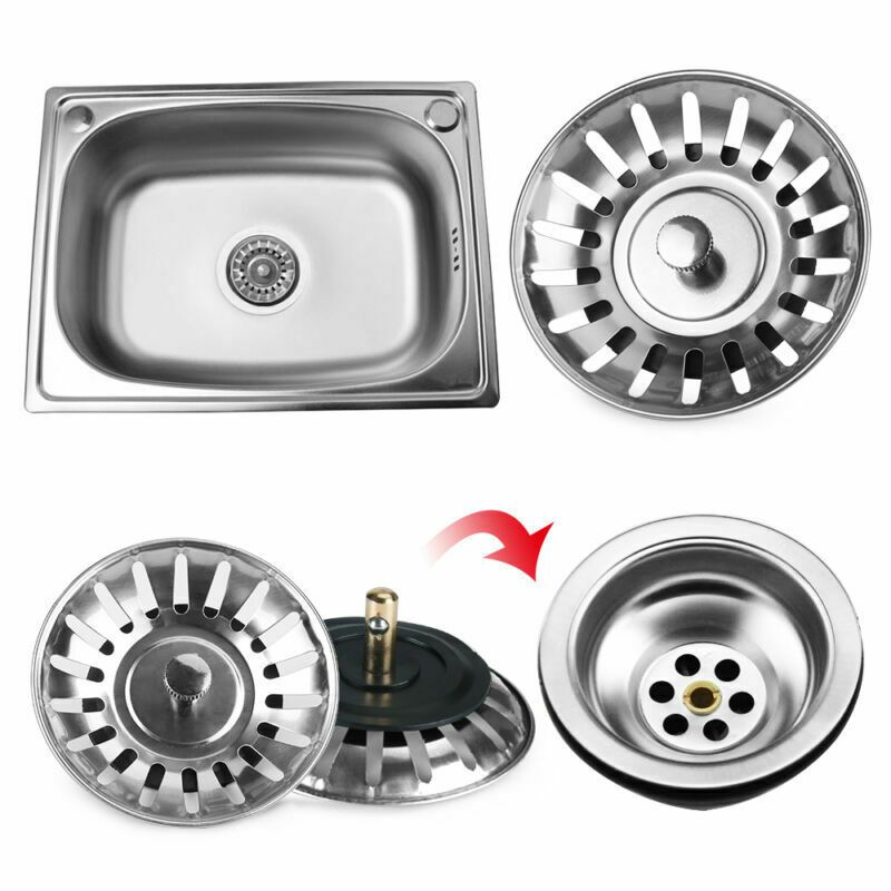 【Stainless Steel】Kitchen Sink Strainer Stopper Waste Plug Sink Filter Lavabo Bathroom Hair Catcher