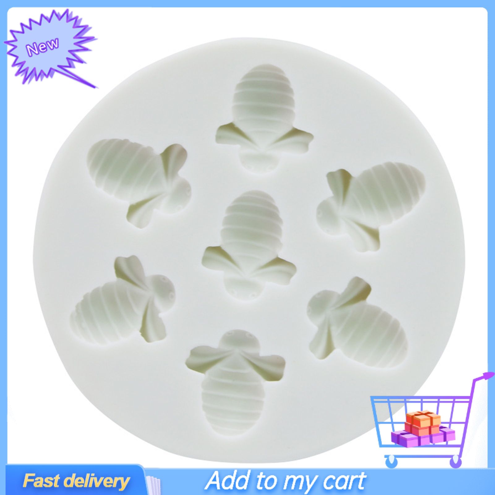 Fondant Mold DIY Reusable Silicone World Bee Day Chocolate Mold for Home