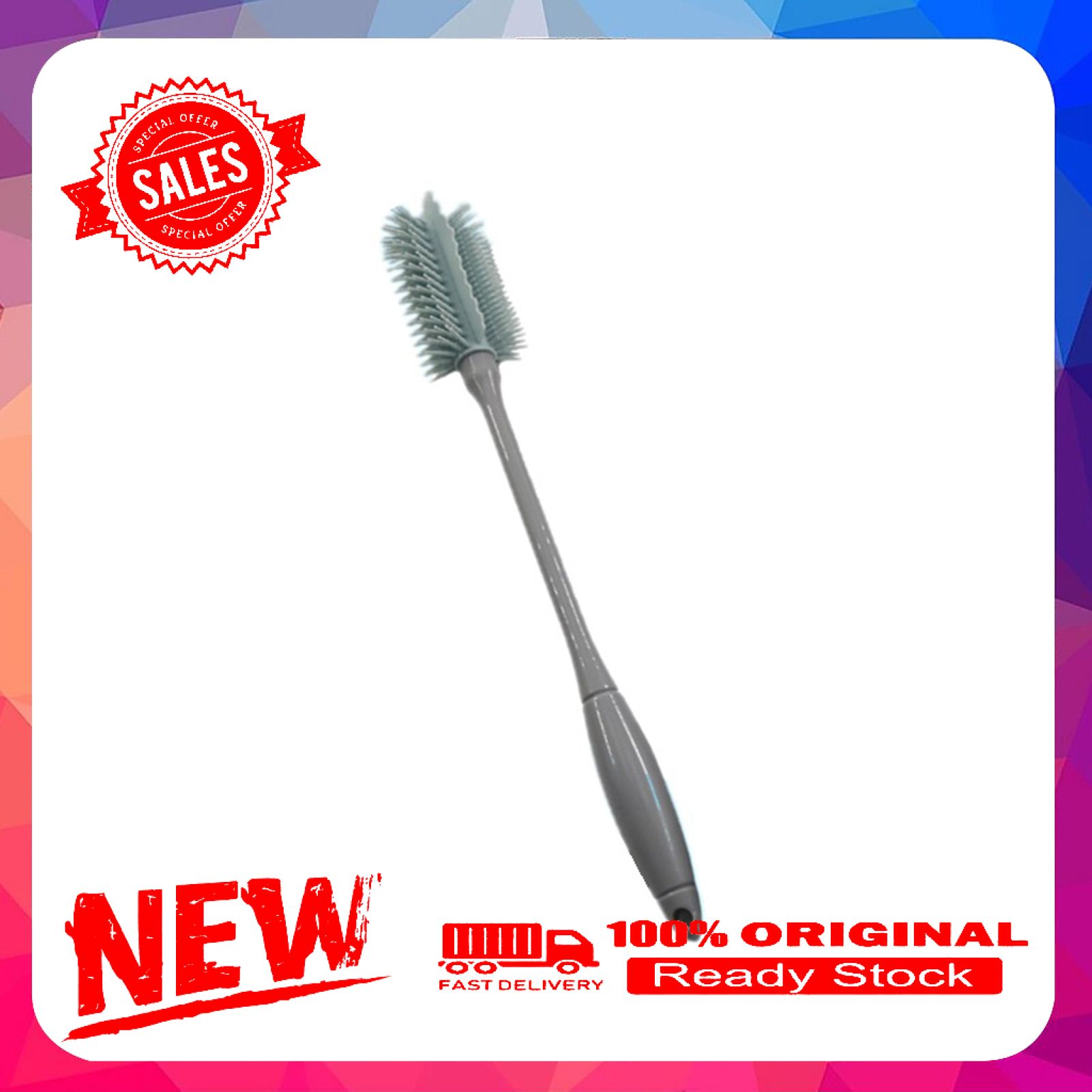 Practical Cup Brush Convenient Silicone Long Handle Portable Glass Brush for Daily Use