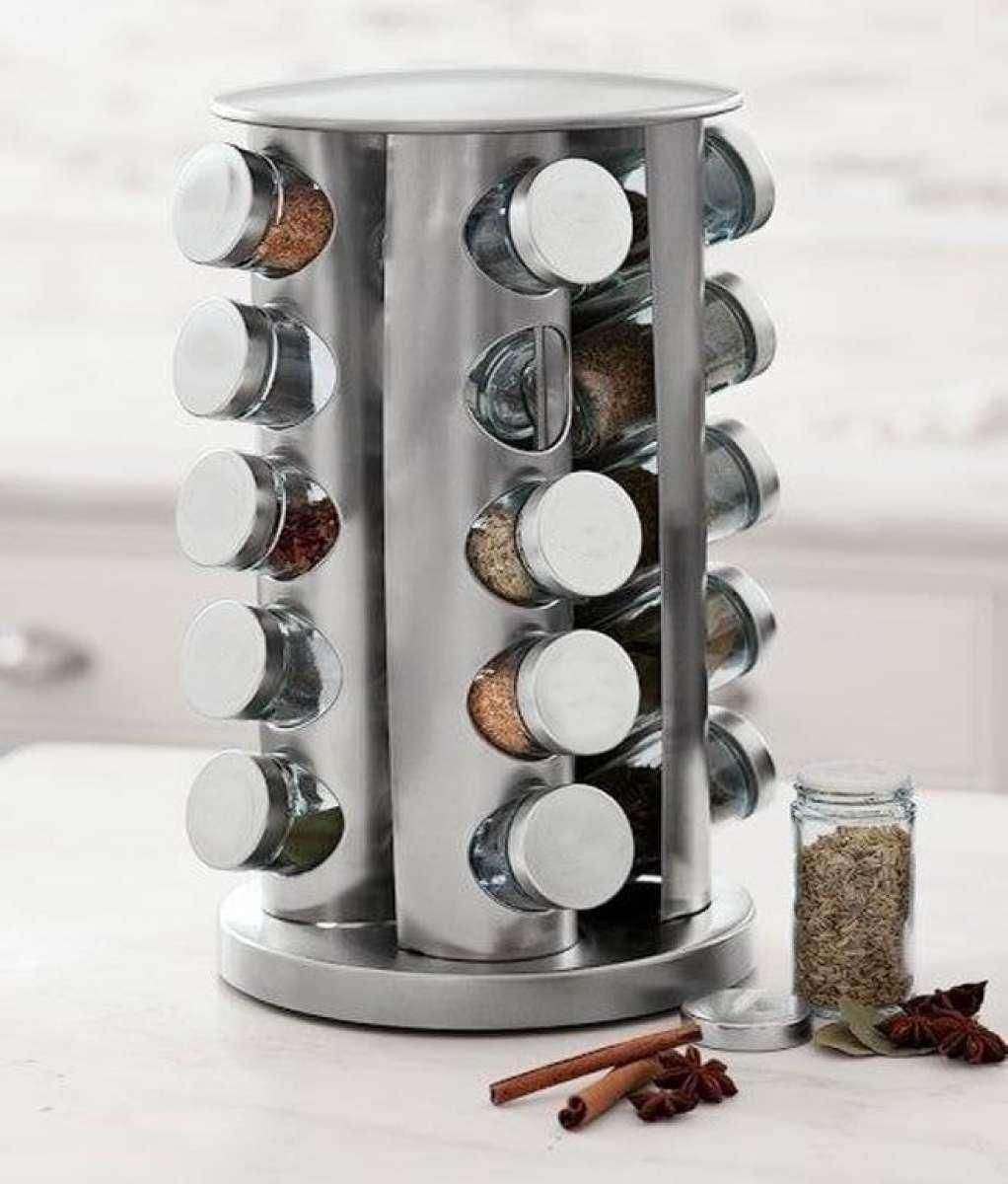 20 Jars Stainless Steel Spice Rack
