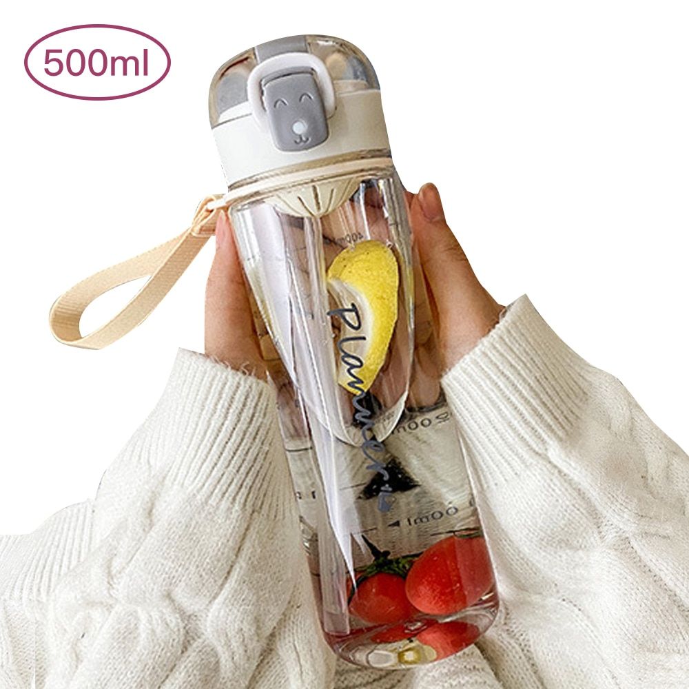 Water Bottle With Straw Outdoor Water Bottle Healthy Plastic Travel Drinkware Sports Bottle for Drinking Kids Baby Waterbottle