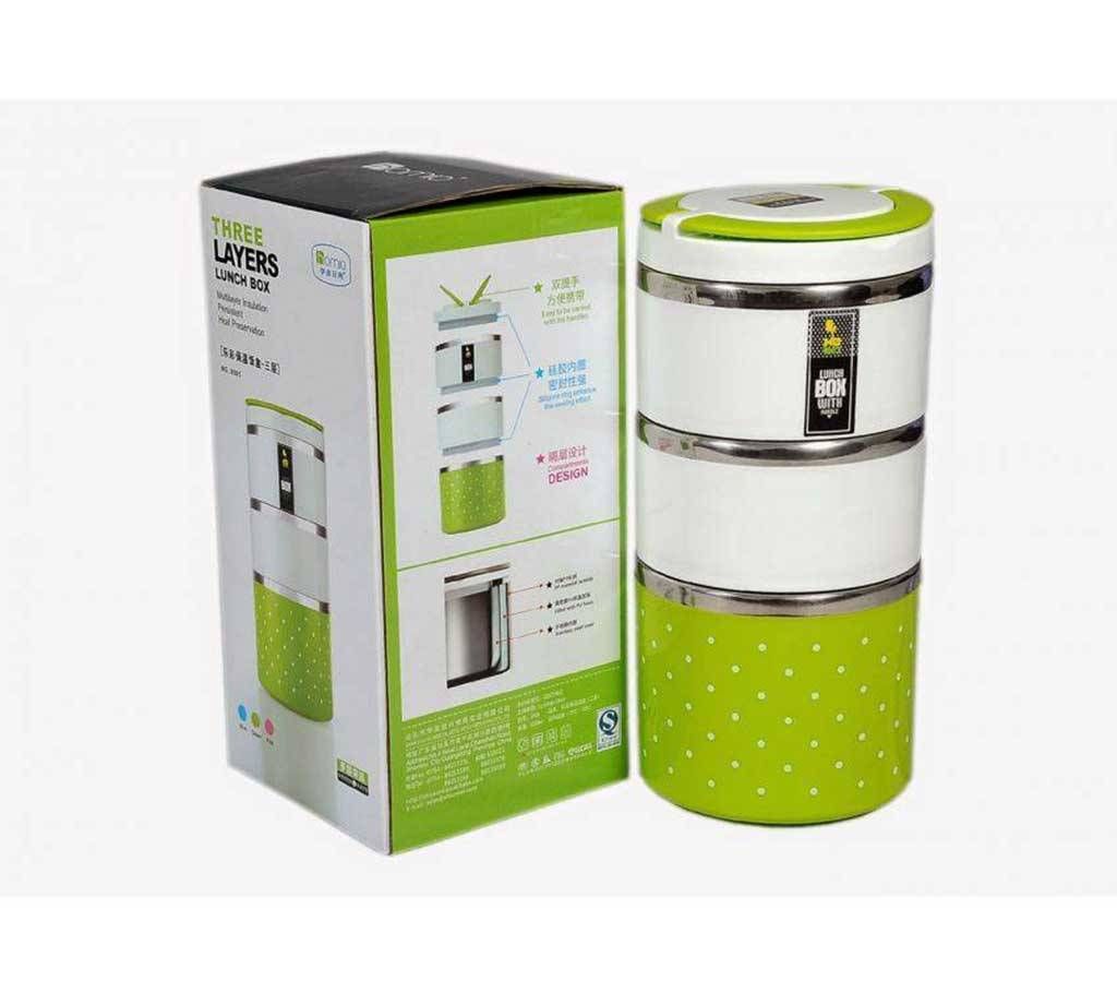 Homeo Three Layer Stainless Steel Lunch Box