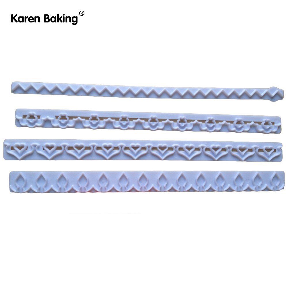 New Straight Frill Cutter Embossed Mold Heart,Flower,Lace Shape