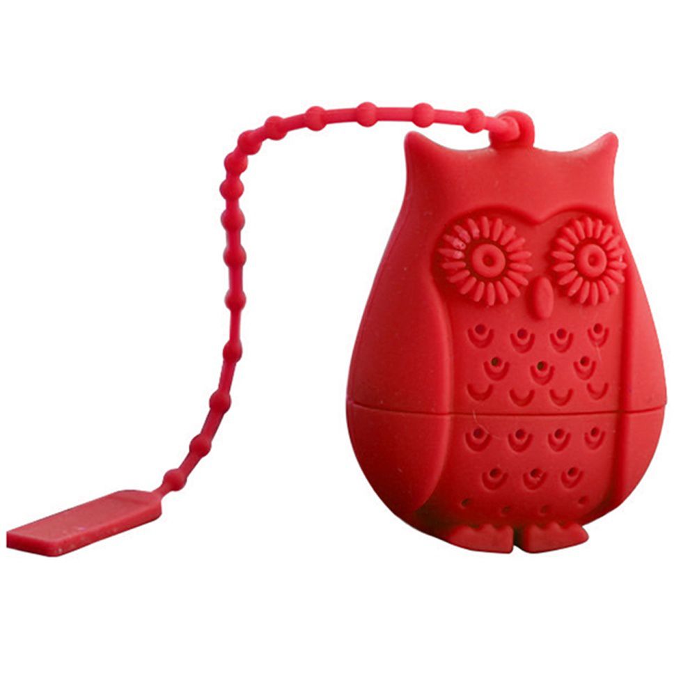 Cartoon Owl Silicone Loose Tea Infuser Filter Strainer Novelty Perforated Gift
