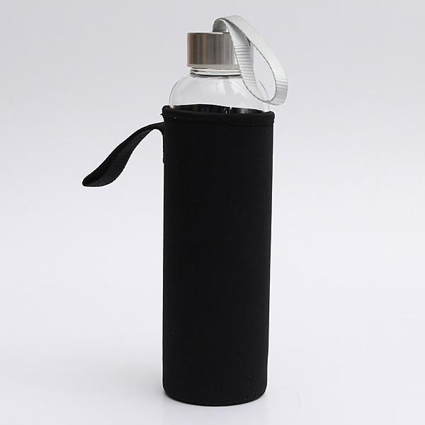 Glass Sport Water Bottle with Protective Bag 550ml - Water Bottle