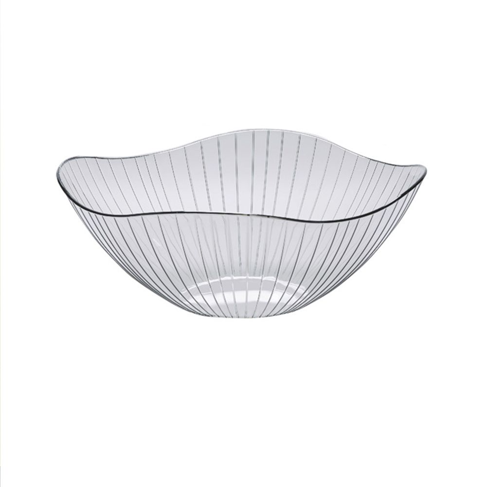 GC Home Table Fruit Bowl Food-grade Pet Material Enlarged Open Design Tray For Fruit Snacks Vegetables color:short red