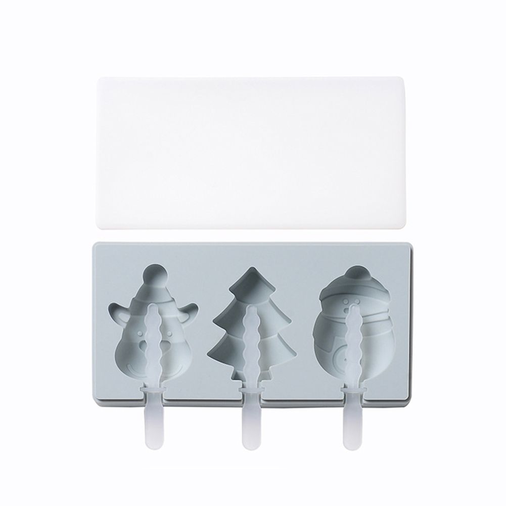 Cactus Carrot Rocket Deer Ice Cream Lolly Mold with Lid Silicone DIY Mould Tool