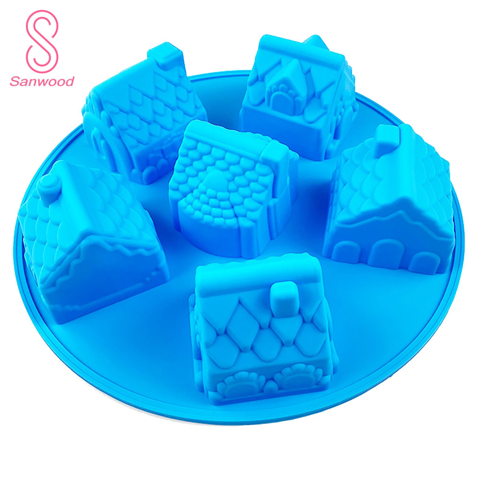 Chocolate Mold Convenient Creative Christmas House Type Baking Mold