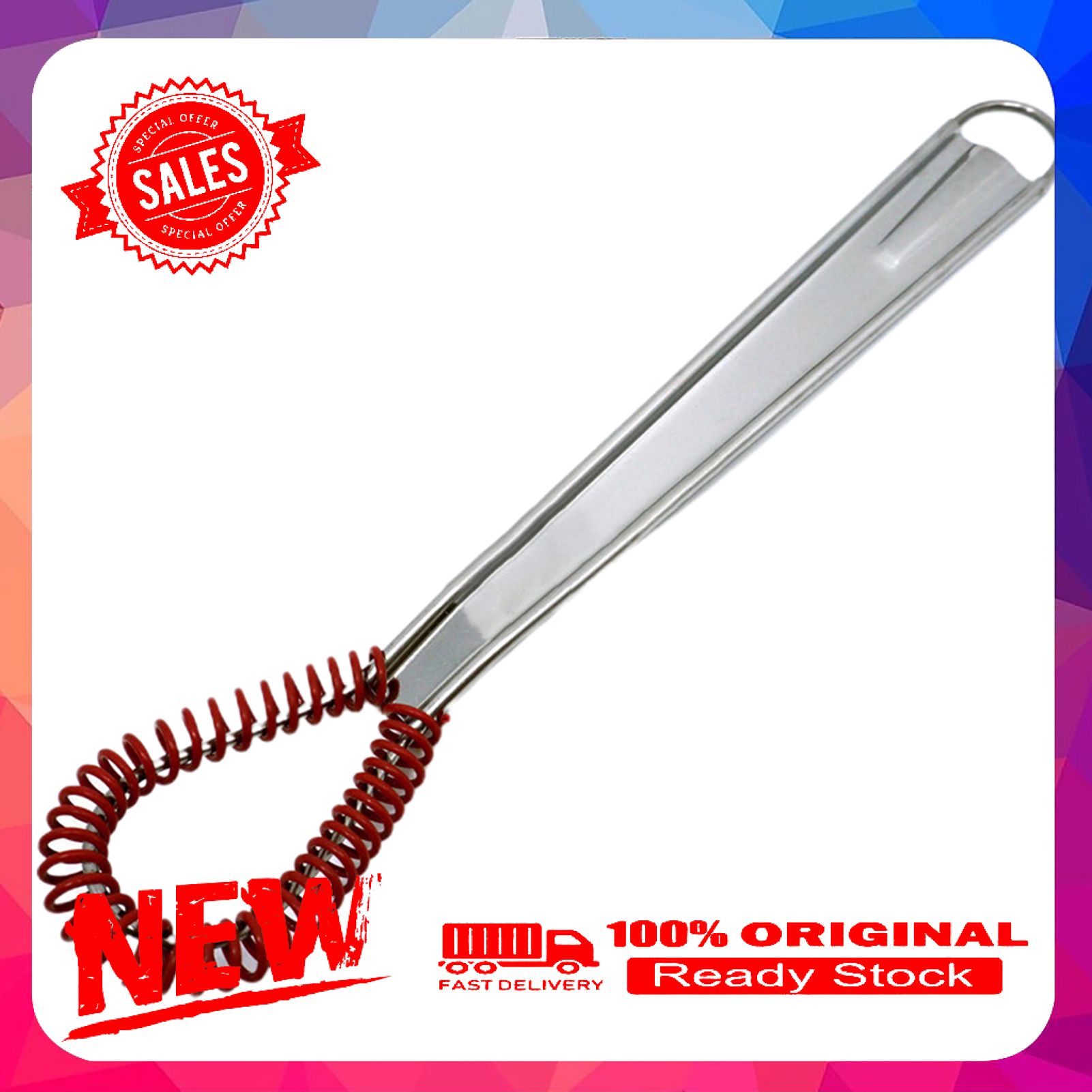 Egg Sauces Mixer Eco-friendly Multi-functional Food Grade Stainless Steel Mini Spring Egg Beater for Kitchen