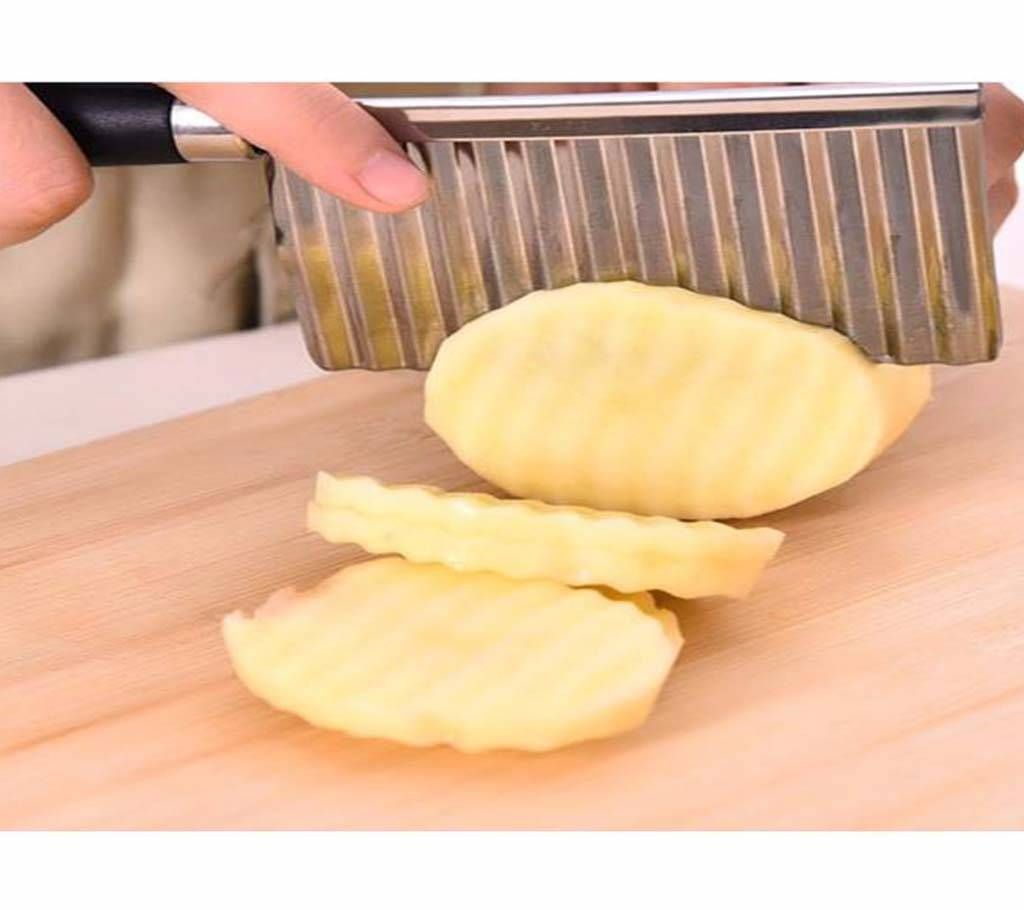 Stainless Steel Potato Chips Making Peeler Cutter Vegetable Kitchen Knives Fruit Tool