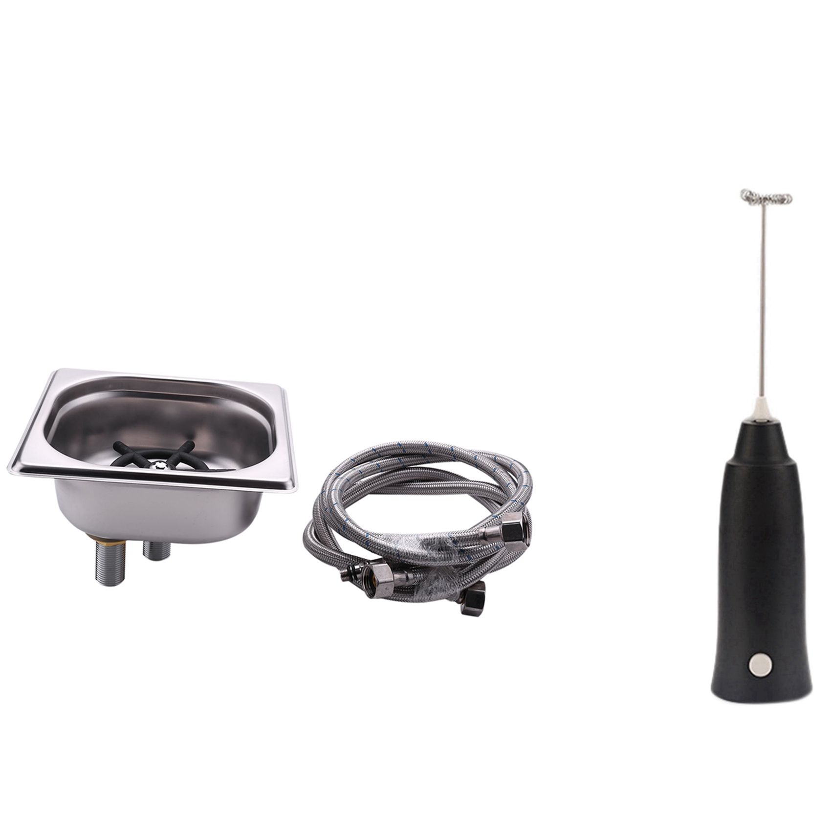 1 Pcs Pitcher Irrigator / Steam Pitcher Irrigator 17X16cm & 1 Pcs Handheld Mixer Milk Frother Drink Foamer