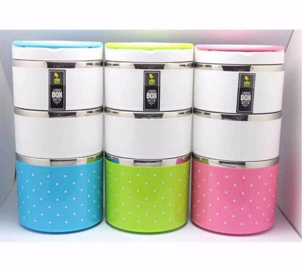Three layer lunch box 1pc