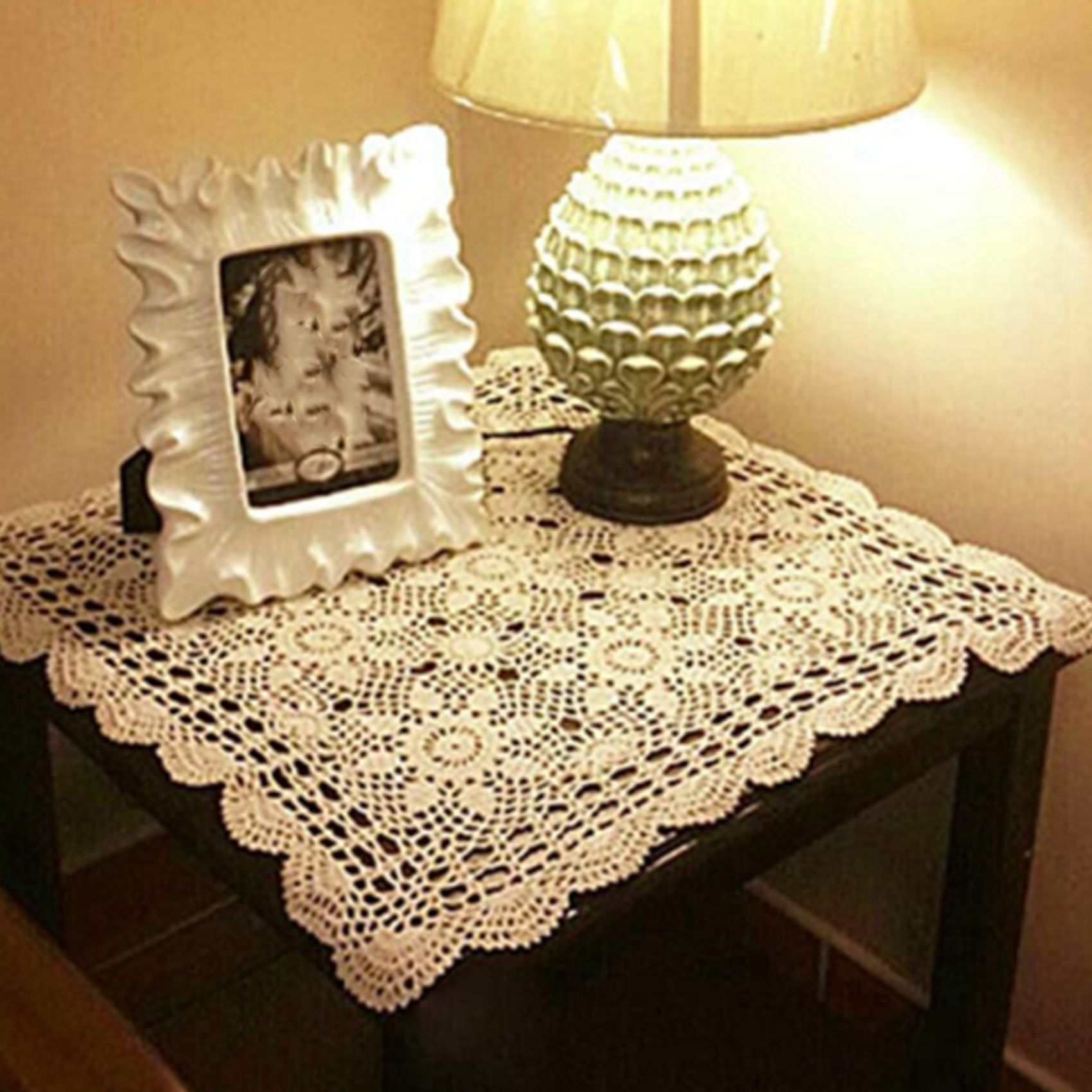 Tablecloths Crochet Square Table Cover Christmas Lace Doilies