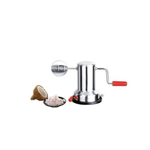 Stainless Steel Coconut, Scraper Peeler and Shredder With Vacuum Base - Silver
