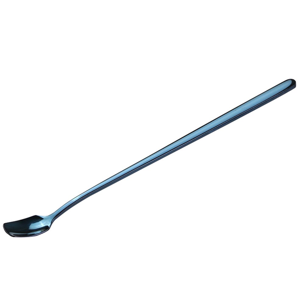 Stainless Steel Long Handle Square Ice Cream Tea Coffee Dessert Spoons Flatware
