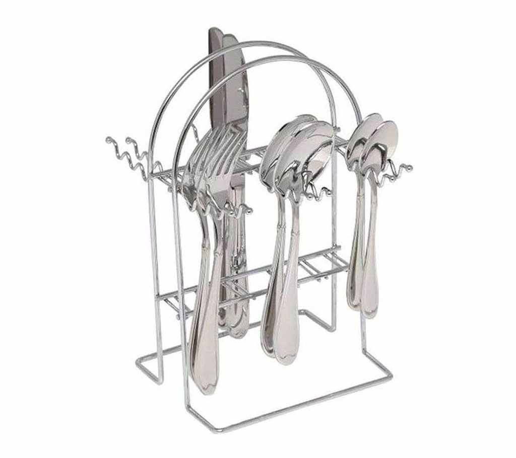 Dinner Fork and Spoon Set - 24 piece - Silver