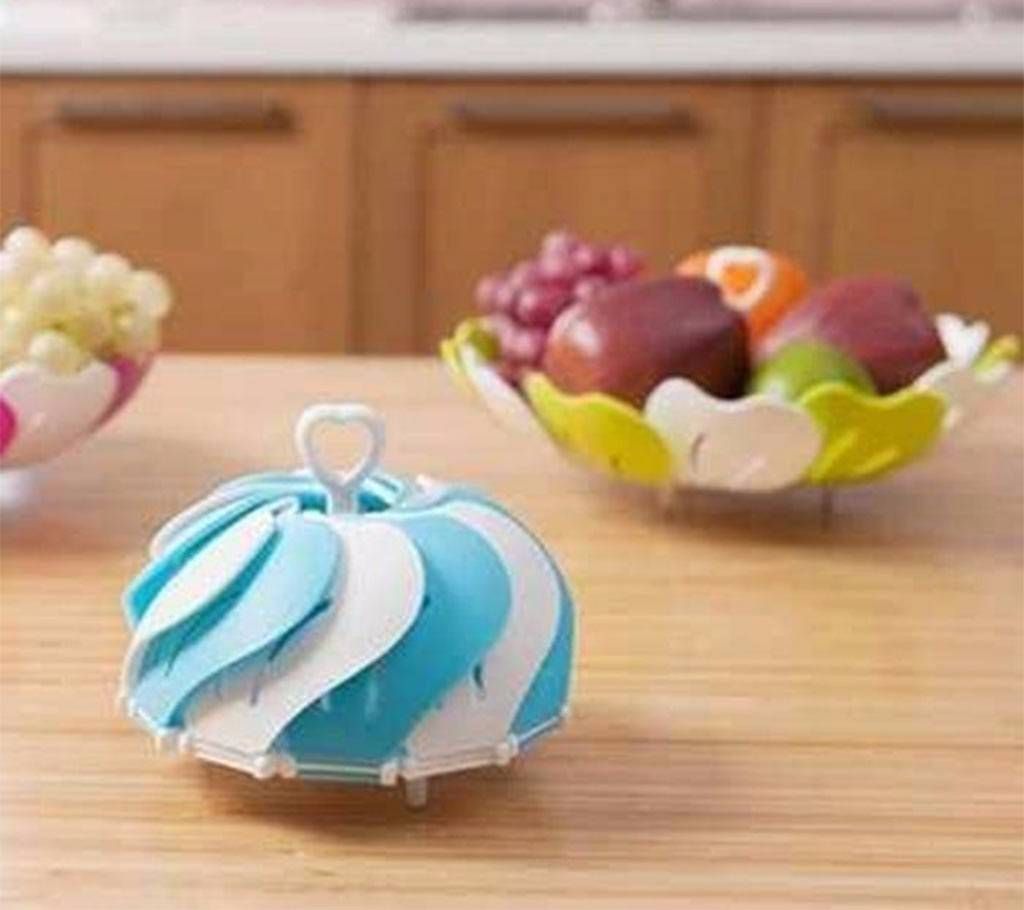 FOLDABLE PLASTIC FRUIT BOWL - 1 Pcs
