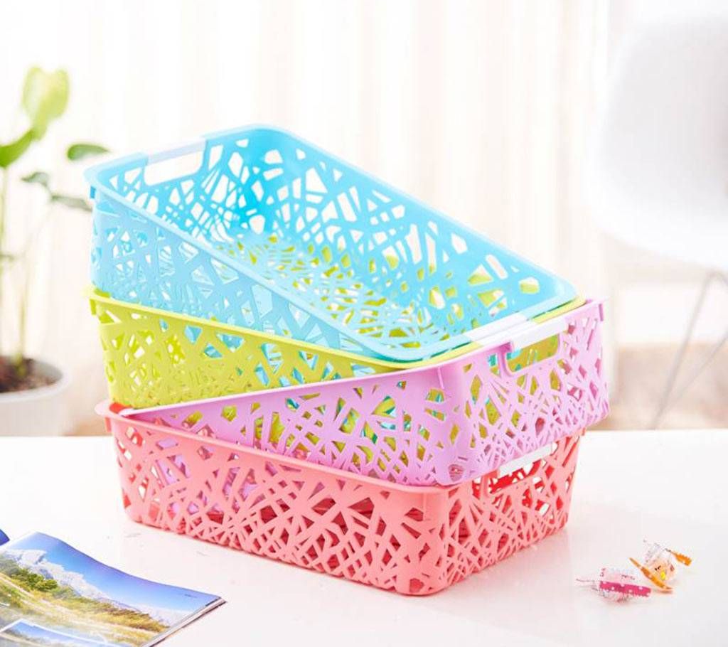 PLASTIC STORAGE BASKET-1 pc 