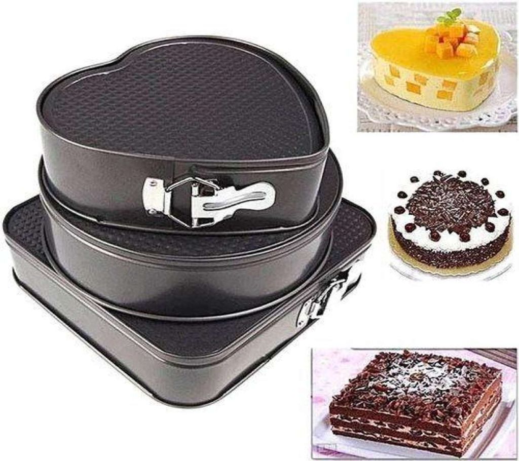 3 Piece Multi Shape Cake Mold Set