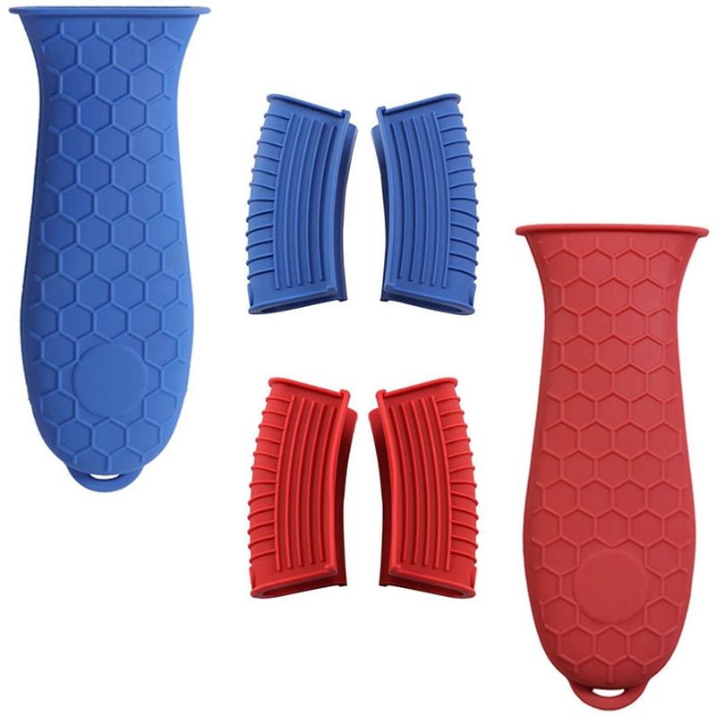 Silicone Hot Handle Holders, 6 Pack Cast Iron Handle Cover for Cast Iron Skillets, Metal Frying Pans, Griddles