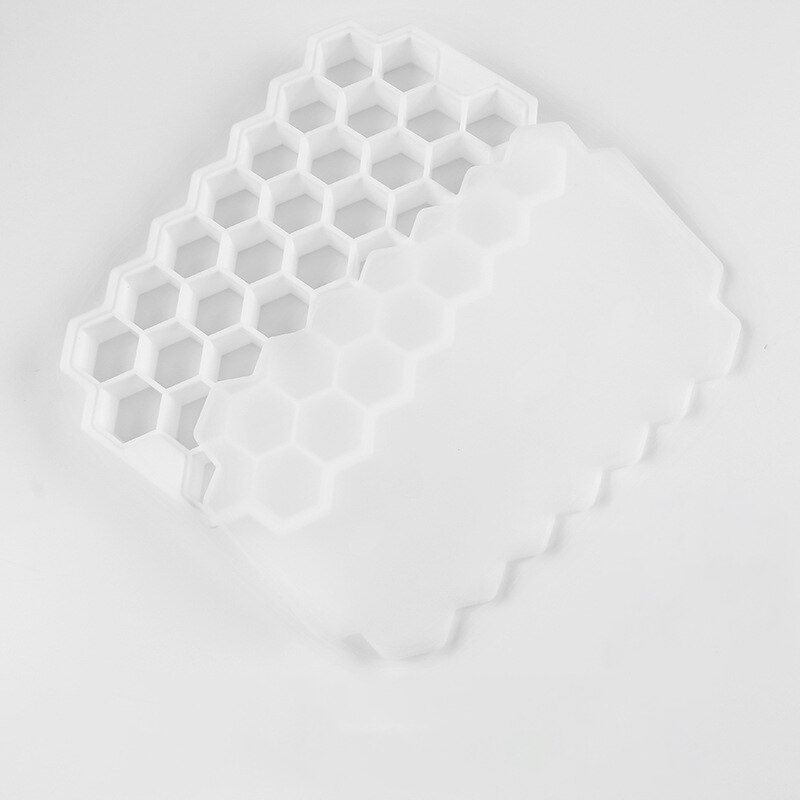 Silicone Honeycomb Ice Cube Mold With Lid Ice Cream  Fruit Milk Coffee DIY Homemade Desserts Easy To Clean And Reu