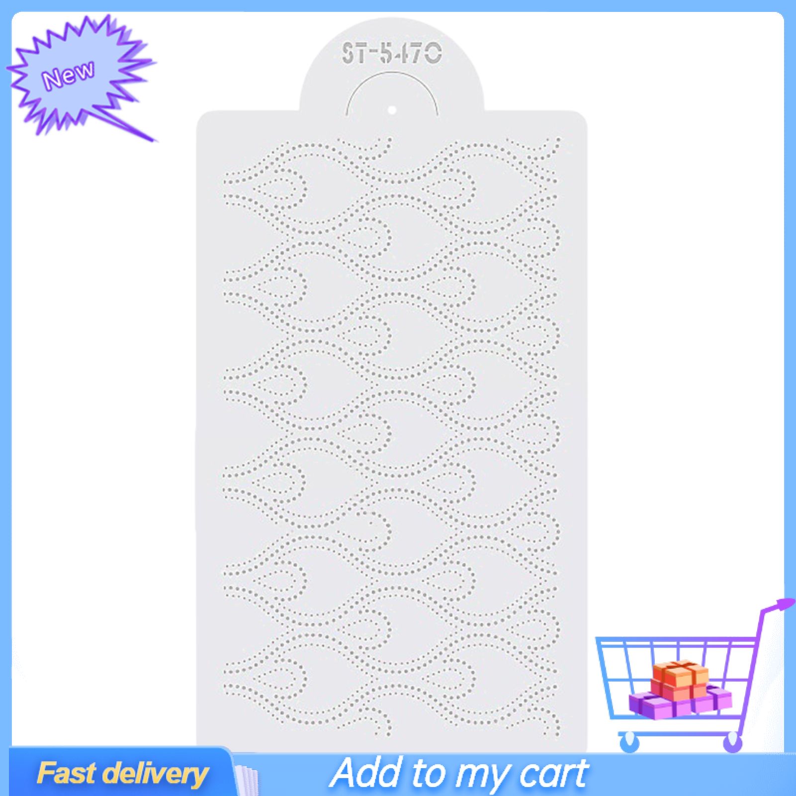 Template Flower Pattern DIY Drawing Lace Tool PET Fondant Cake Lace Mat Stencil for Bakery