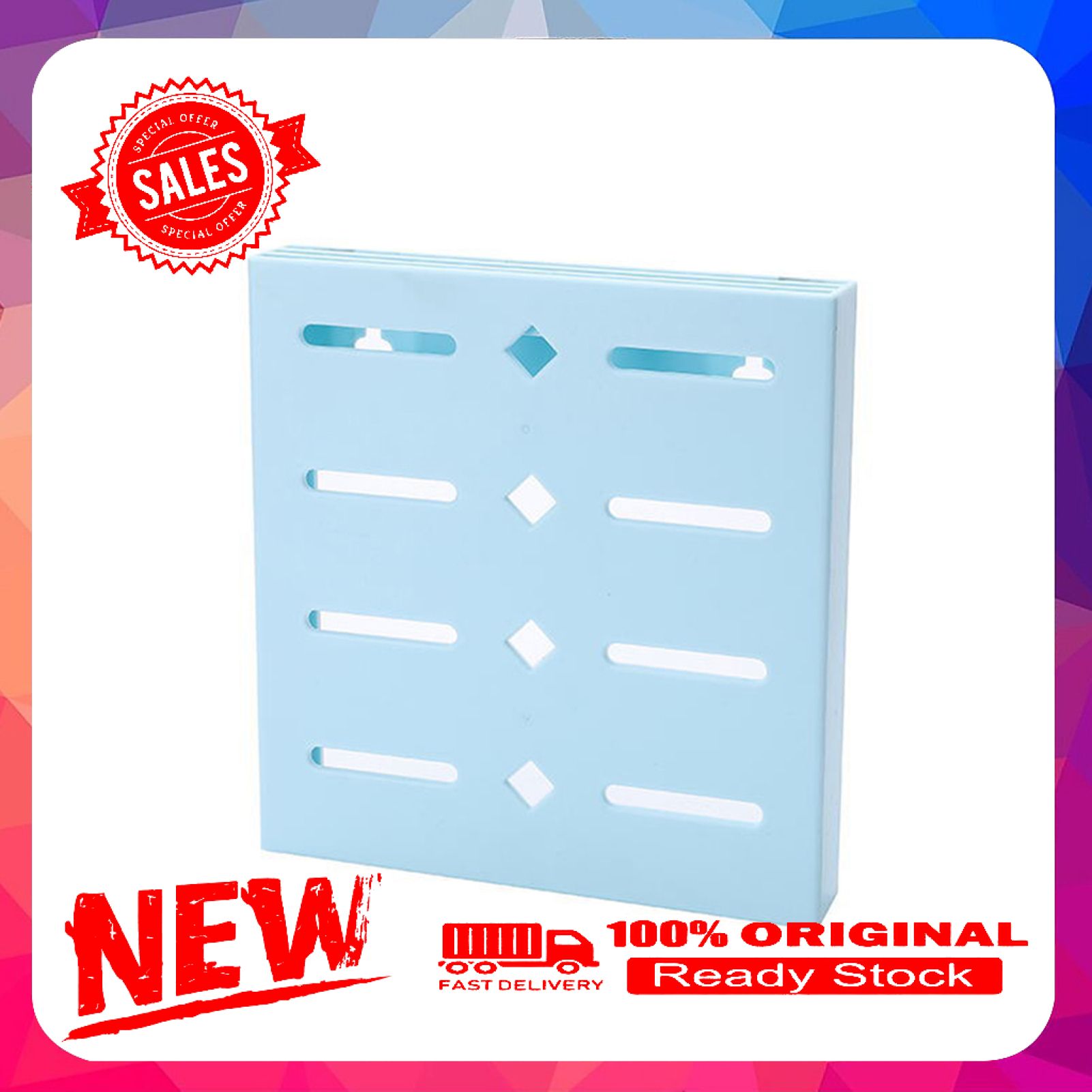 Wall-Mounted Adhesive Drain Knife Rack Holder Storage Container Cutlery Organizer for Kitchen