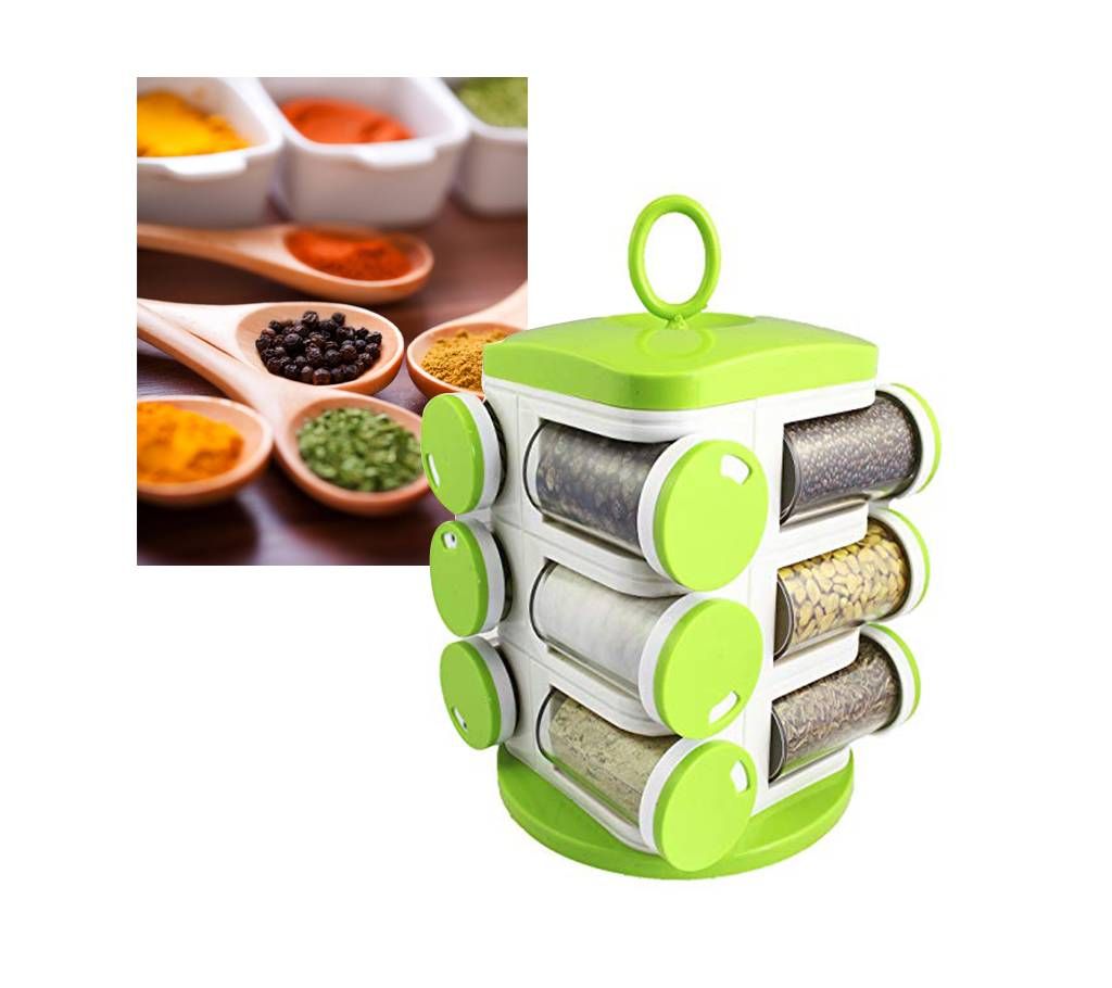 12 jar rotating Spice pot