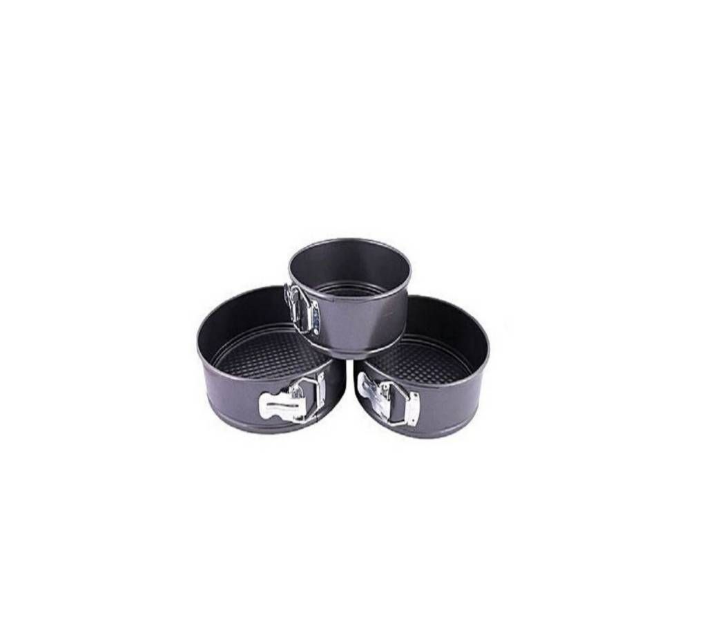 Nonstick 3 Pieces Shape Cake Mould - Black