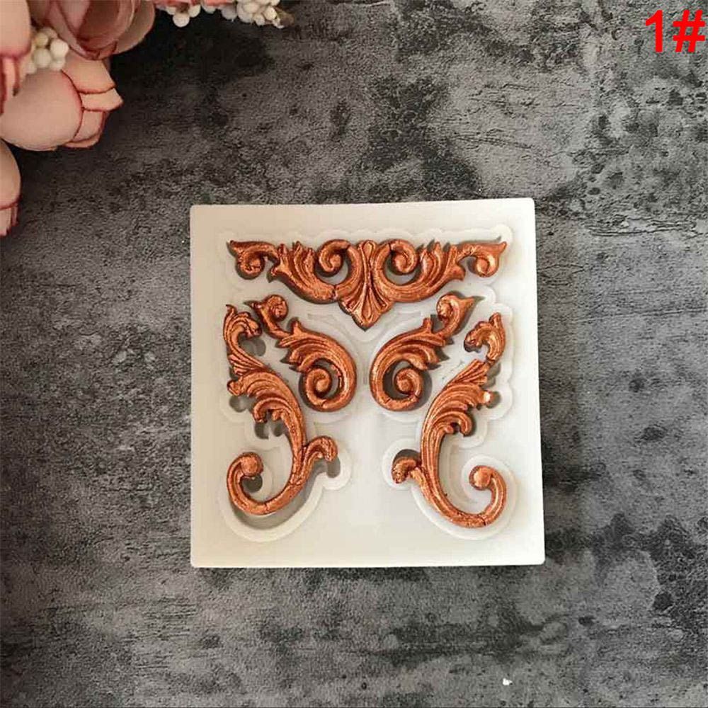 1Pc European Pastry Antique Mirror Frame Fondant Cake Mold Silicone Mould Border Embossing Home&Kitchen Pastry Tools Dropship