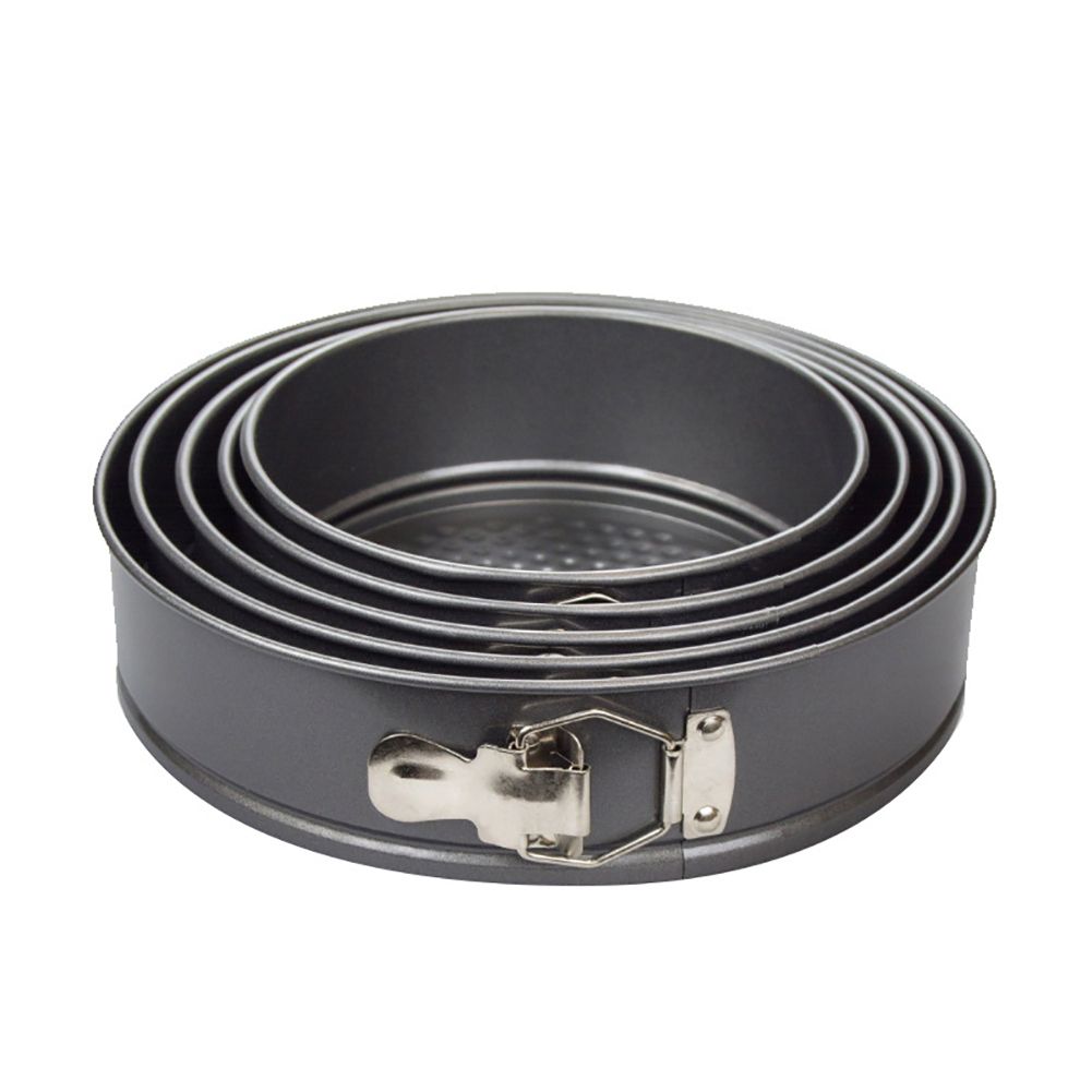 5Pcs Round Non Stick Loose Base Baking Tray Pan Tin Cake Mold Kitchen Bakeware