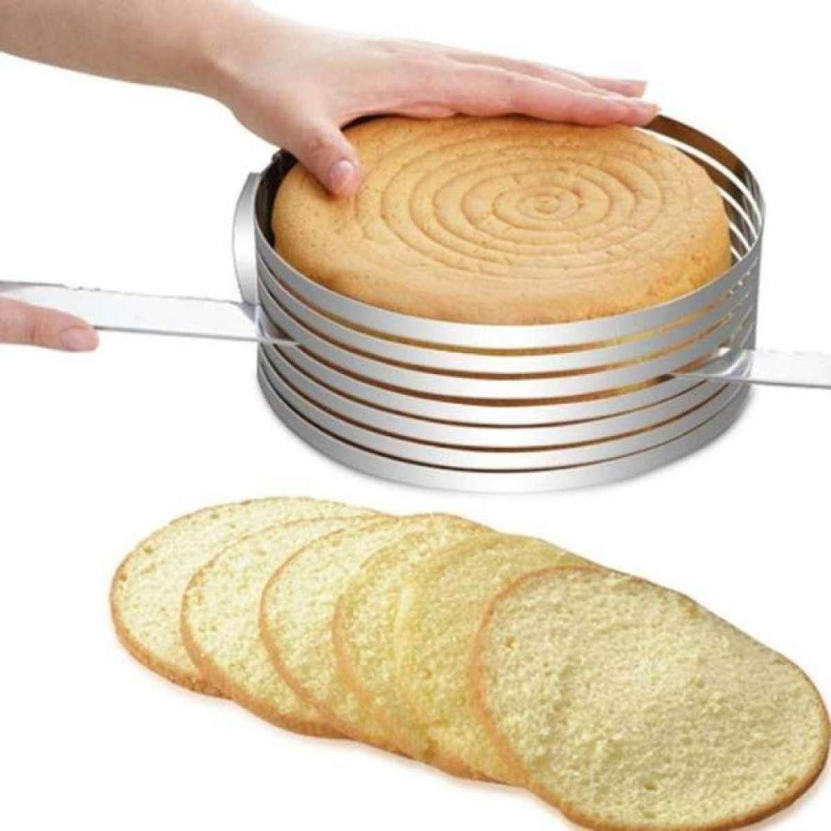 Layered Cake Slicer Cutter 15-20cm Adjustable Retractable Circular Ring Cake Mould Stainless Steel Cake Tool Baking Tool