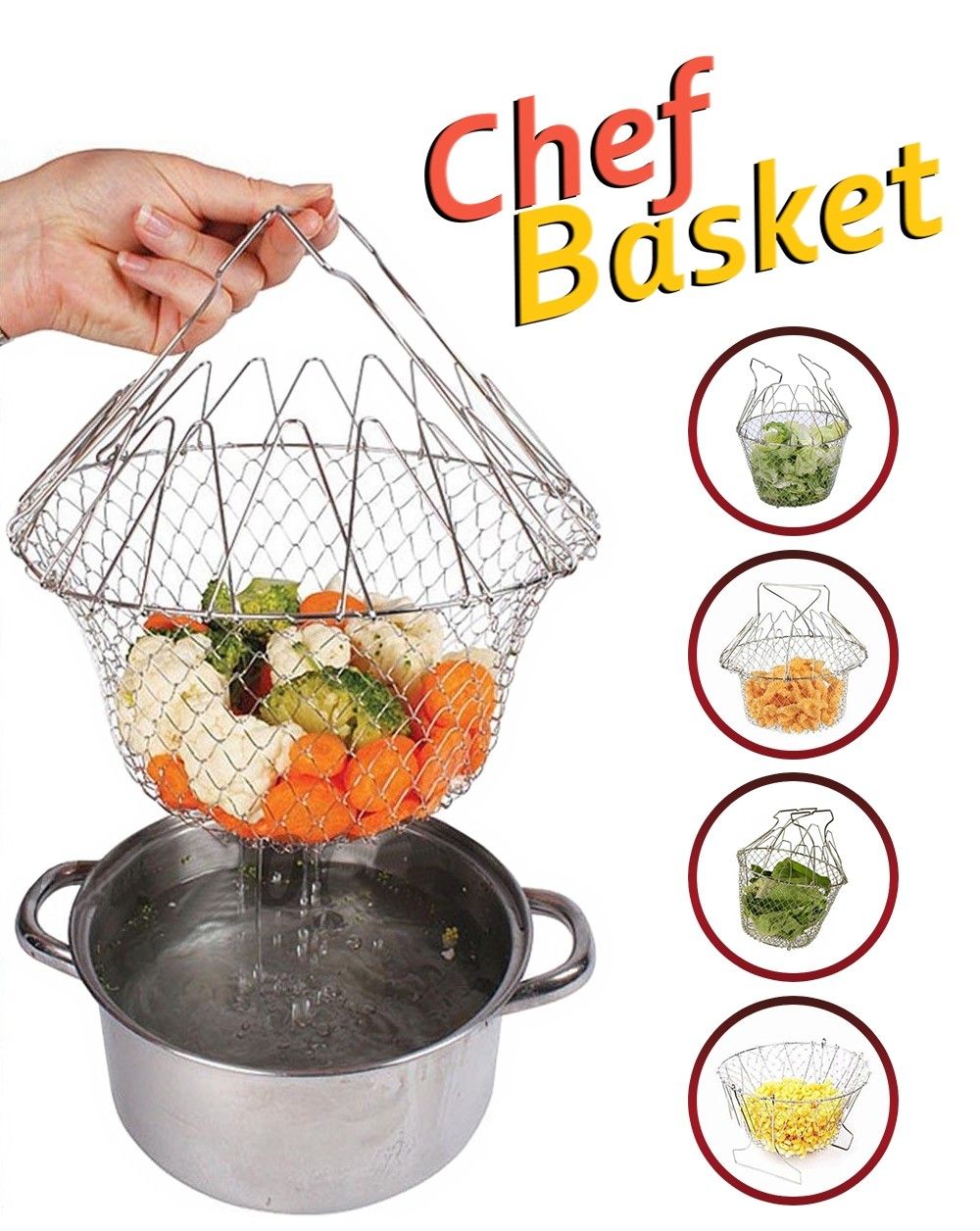 Chef Basket Magic Kitchen Colander 12 in 1