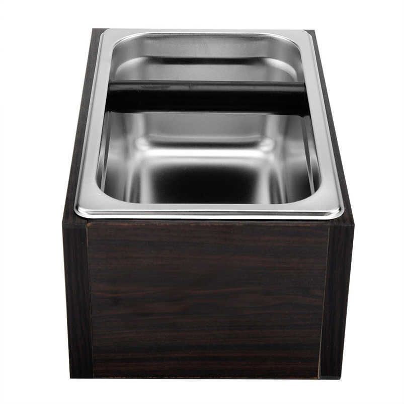 Container for Coffee Grounds Stainless Steel Knock Box with handle grounds Waste Bin