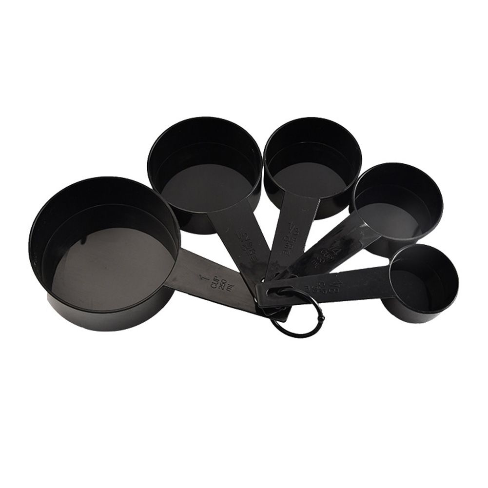 Yfashion 10Pcs/Set Black 5 Measuring Spoons 5 Cups Set for Baking Weighing ools